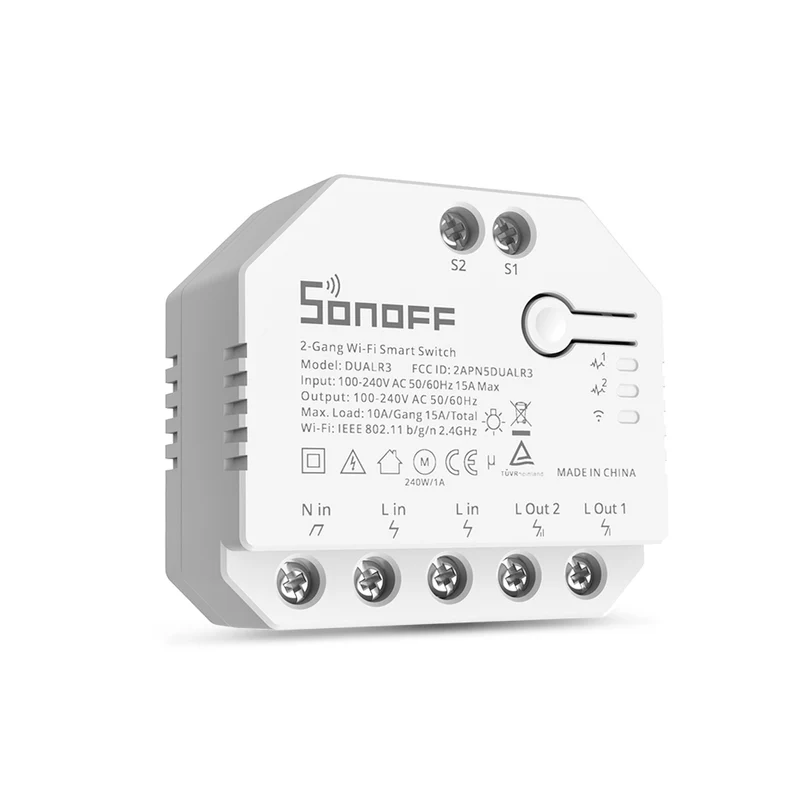 SONOFF DUALR3 / DUALR3 Lite – Ndërprerës smart me dy kanale, kontroll 2-way dhe monitorim energjie — foto 1