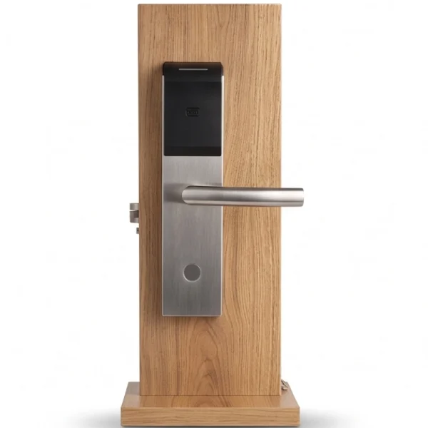 Orion Hotel Smart Lock WC-6907, Grey Aluminium Finish with Black Reader Accent, CNC AL Body, Mifare S50 RFID Card Technology