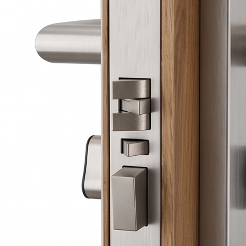 Orion Hotel Smart Lock WC-6907, Grey Aluminium Finish with Black Reader Accent, CNC AL Body, Mifare S50 RFID Card Technology - Image 6