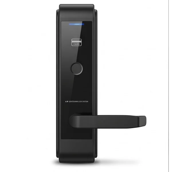 Aurion Elite Hotel Smart Lock WC-6899, Black Finish, SUS304 2mm Stainless Steel Body, Mifare S50 RFID Card Technology