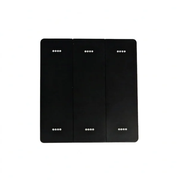 Velin Classic 6-Channel Light Switch WC-6963, Matte Black Finish, Non-Touch Mechanical Control, Minimalist Smart Home Design