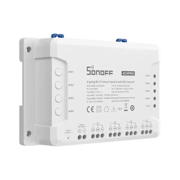 SONOFF 4CHR3 & 4CHPROR3 4-gang Wi-Fi Smart Switch with RF Control