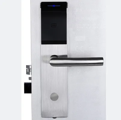 Orion Hotel Smart Lock WC-6907, Grey Aluminium Finish with Black Reader Accent, CNC AL Body, Mifare S50 RFID Card Technology